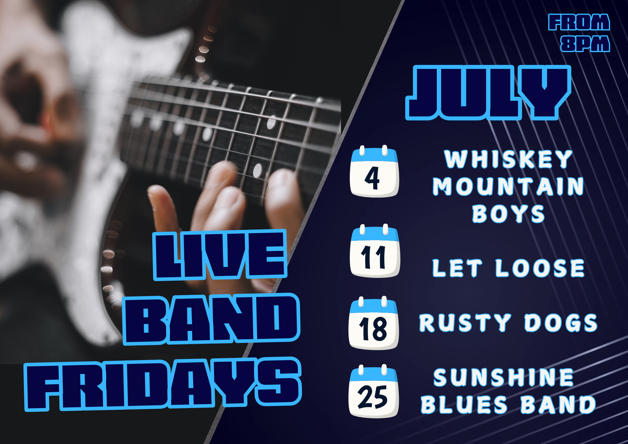 Live Band Fridays 2025 Poster (A3 Landscape) (1)